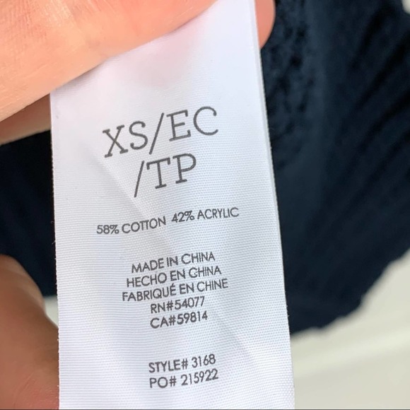 CAbi Cowl Neck Sweater Women XS Navy Blue - Picture 6 of 8